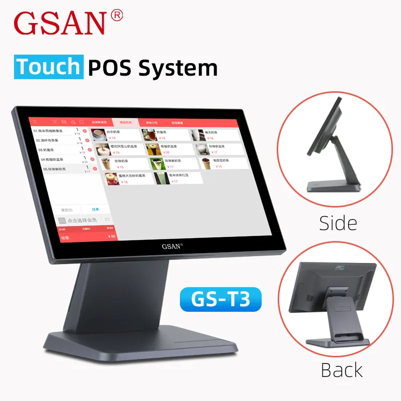 GS-T3 Hardware de pagamento estável Touch POS Sistema POS Terminal para negócios