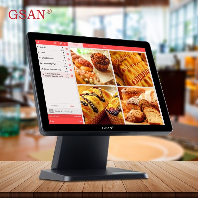 GS-T5 Sistema de Pos de Pagamento de Caixa Eletrônica de Caixa para Restaurante