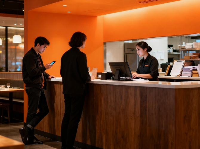 Sistema POS da indústria de restaurantes