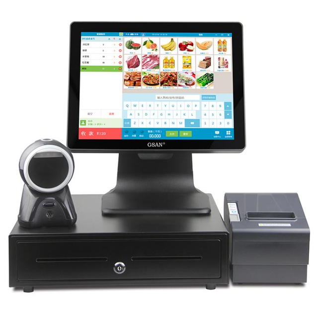 GS-T2 Touch completo Touch Royal POS Hardware do sistema para pequenas empresas