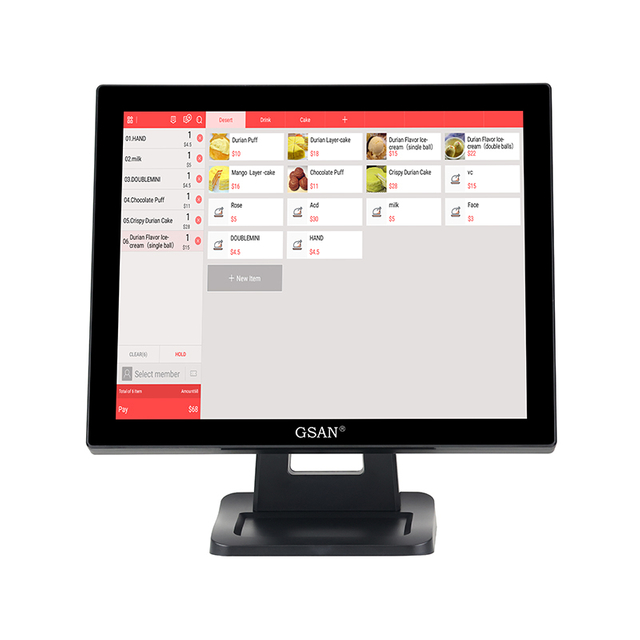 GS-3070 17 polegadas Capacitiva Touchscreen Hardware de pagamento Sistema Windows POS 