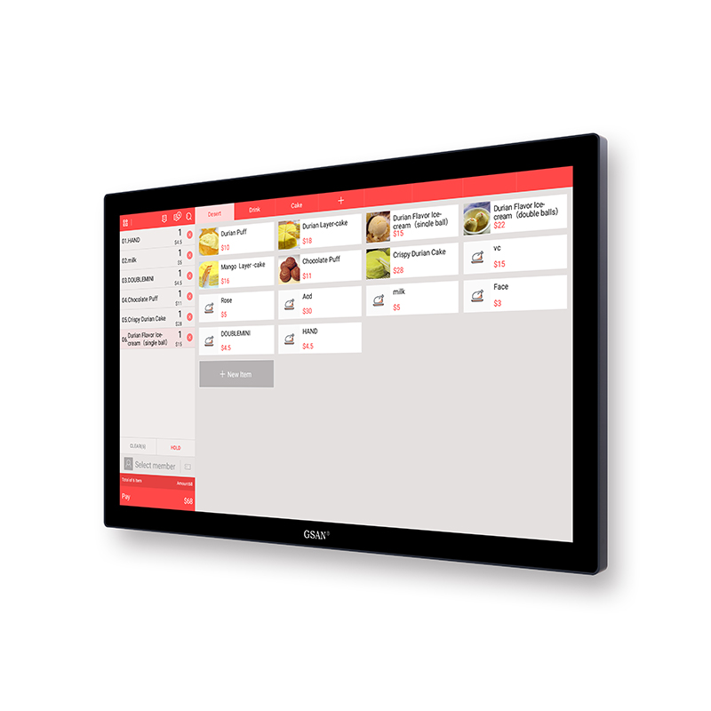 PC industrial montado na parede de 27 polegadas